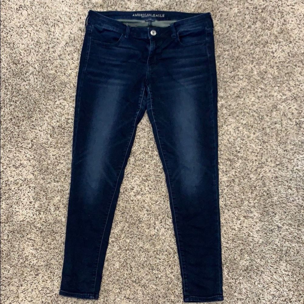 American Eagle super low jegging size 12R dark